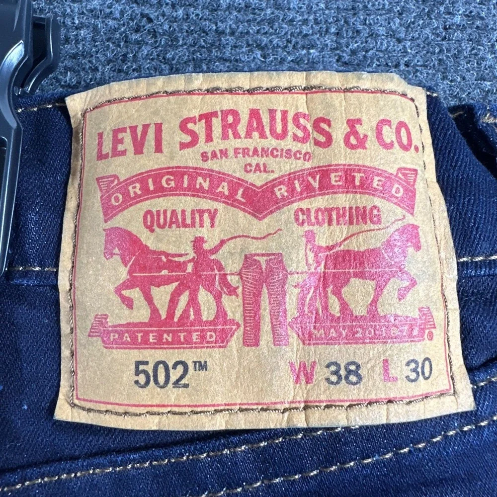 Levi's 502 Taper Jeans Mens 38x30 W38 L30 Indigo Blue Levi's Flex Stretch NWT